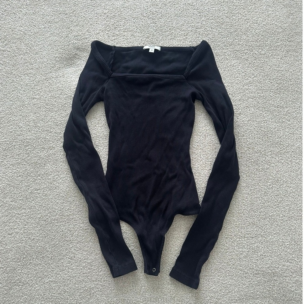Agolde Hanley Square Bodysuit size XS in Black